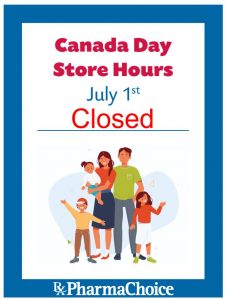 Canada Day Store Hours on July 1: "Closed"